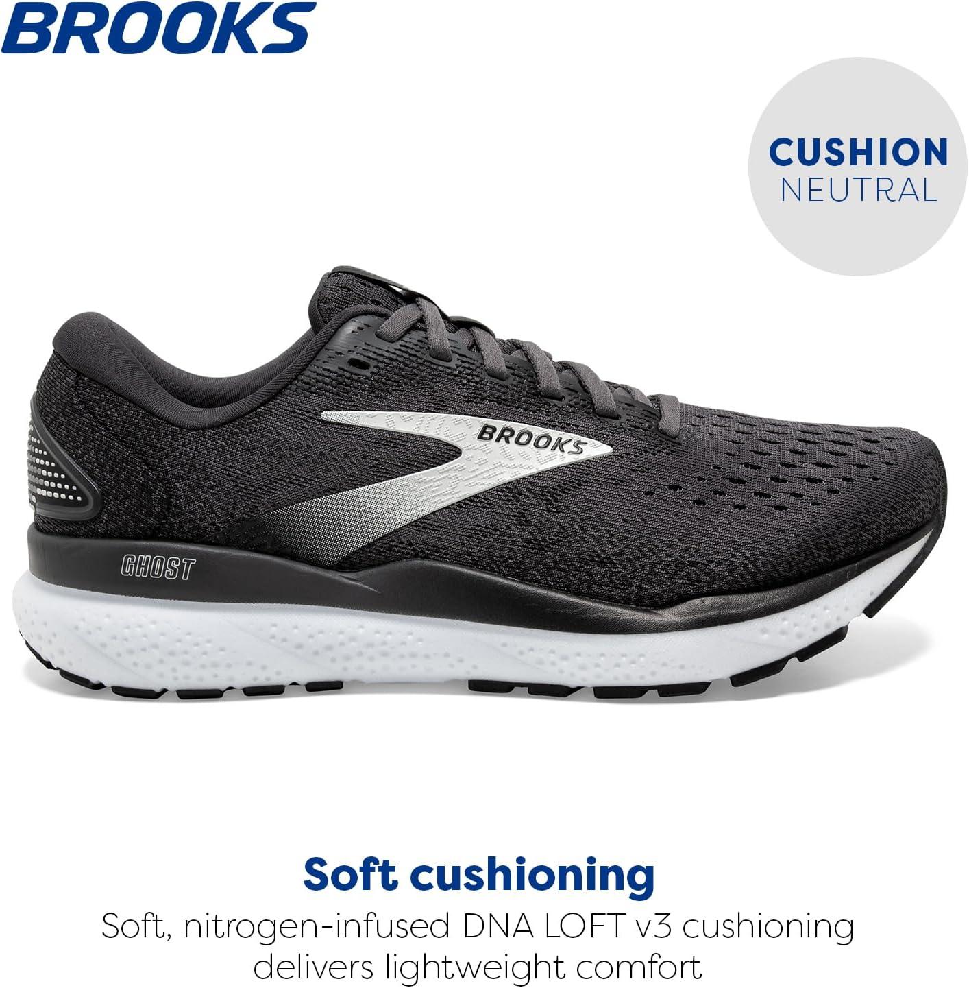 image:imageBrooks Mens Ghost 16 Neutral Running ShoeBlackGreyWhite