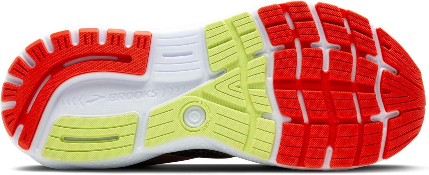 image:imageBrooks Mens Ghost 16 Neutral Running ShoeBlackMandarin RedGreen