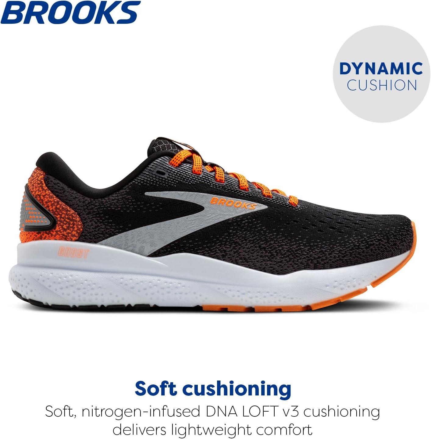 image:imageBrooks Mens Ghost 16 Neutral Running ShoeBlackOrangeWhite