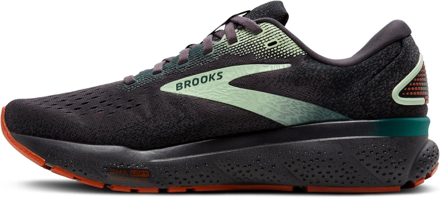 image:imageBrooks Mens Ghost 16 Neutral Running ShoeBlackened PearlJune BugGreen