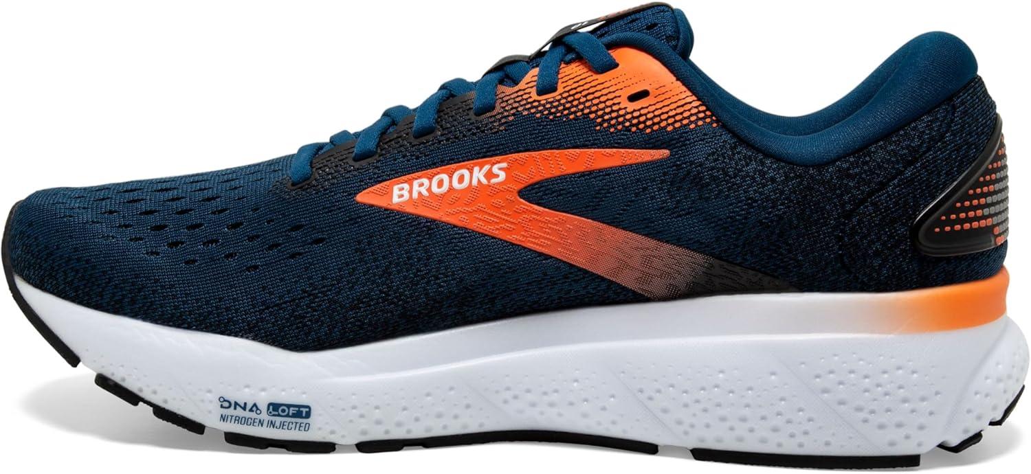 image:imageBrooks Mens Ghost 16 Neutral Running ShoeBlue OpalBlackNasturtium