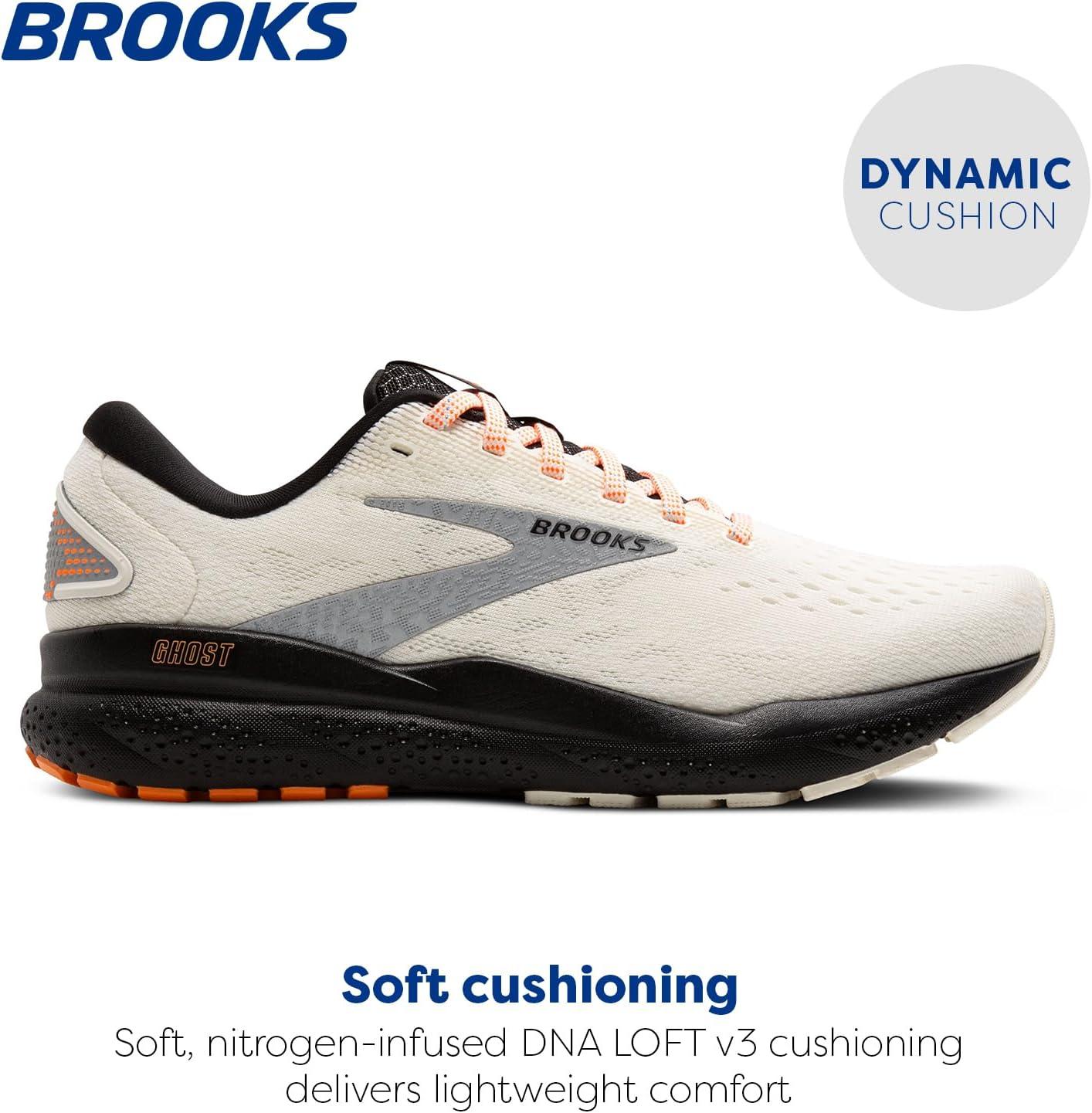 image:imageBrooks Mens Ghost 16 Neutral Running ShoeEcruOrangeBlack
