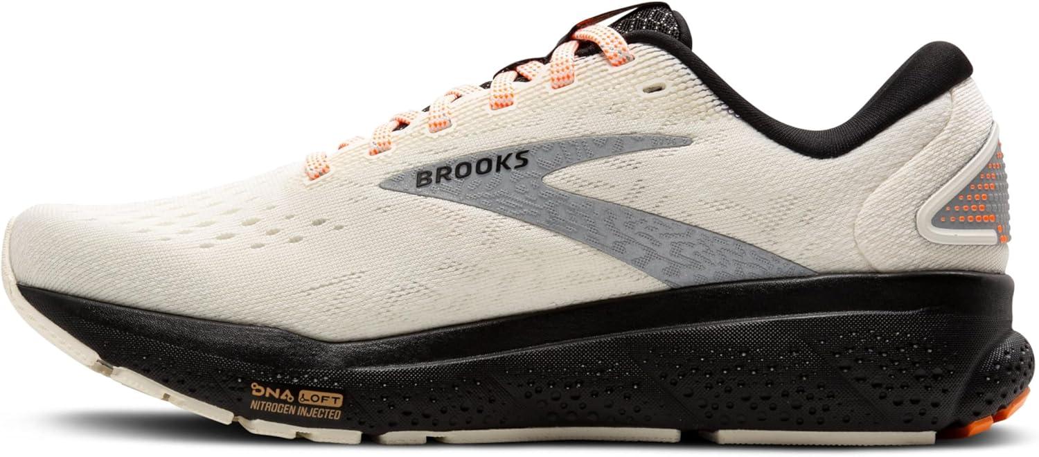 image:imageBrooks Mens Ghost 16 Neutral Running ShoeEcruOrangeBlack