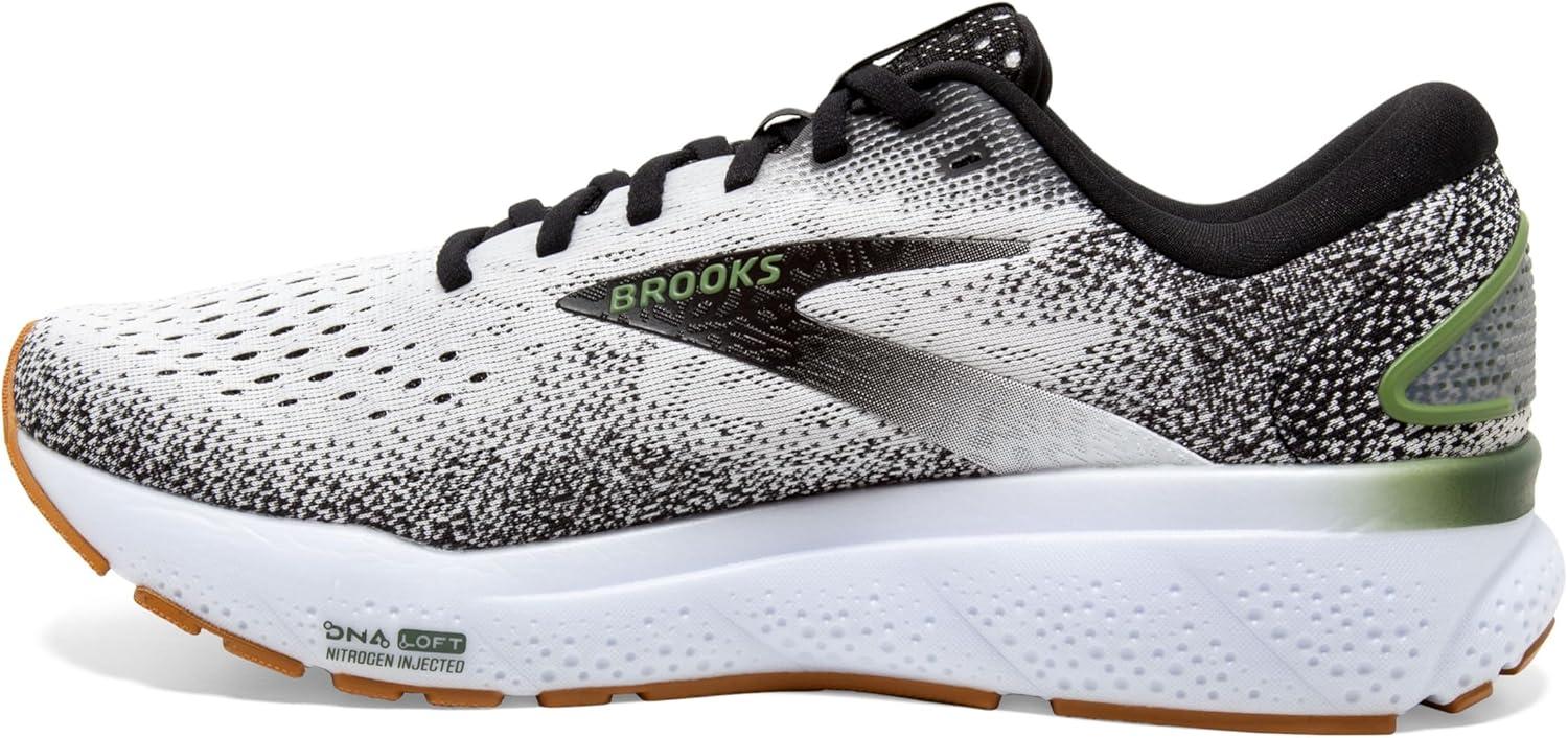 image:imageBrooks Mens Ghost 16 Neutral Running ShoeWhiteBlackGreen