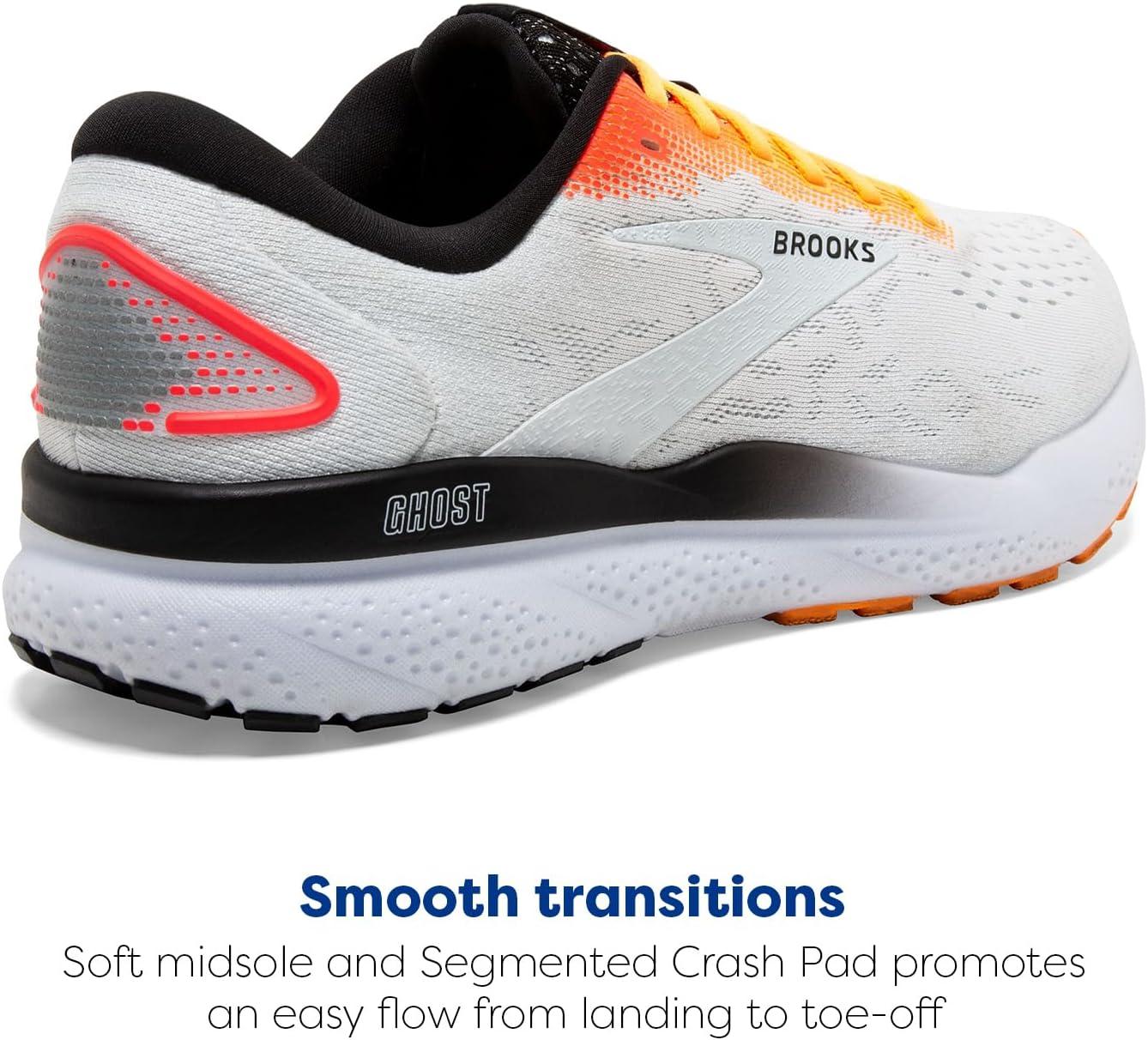 image:imageBrooks Mens Ghost 16 Neutral Running ShoeWhiteIllusionCoral