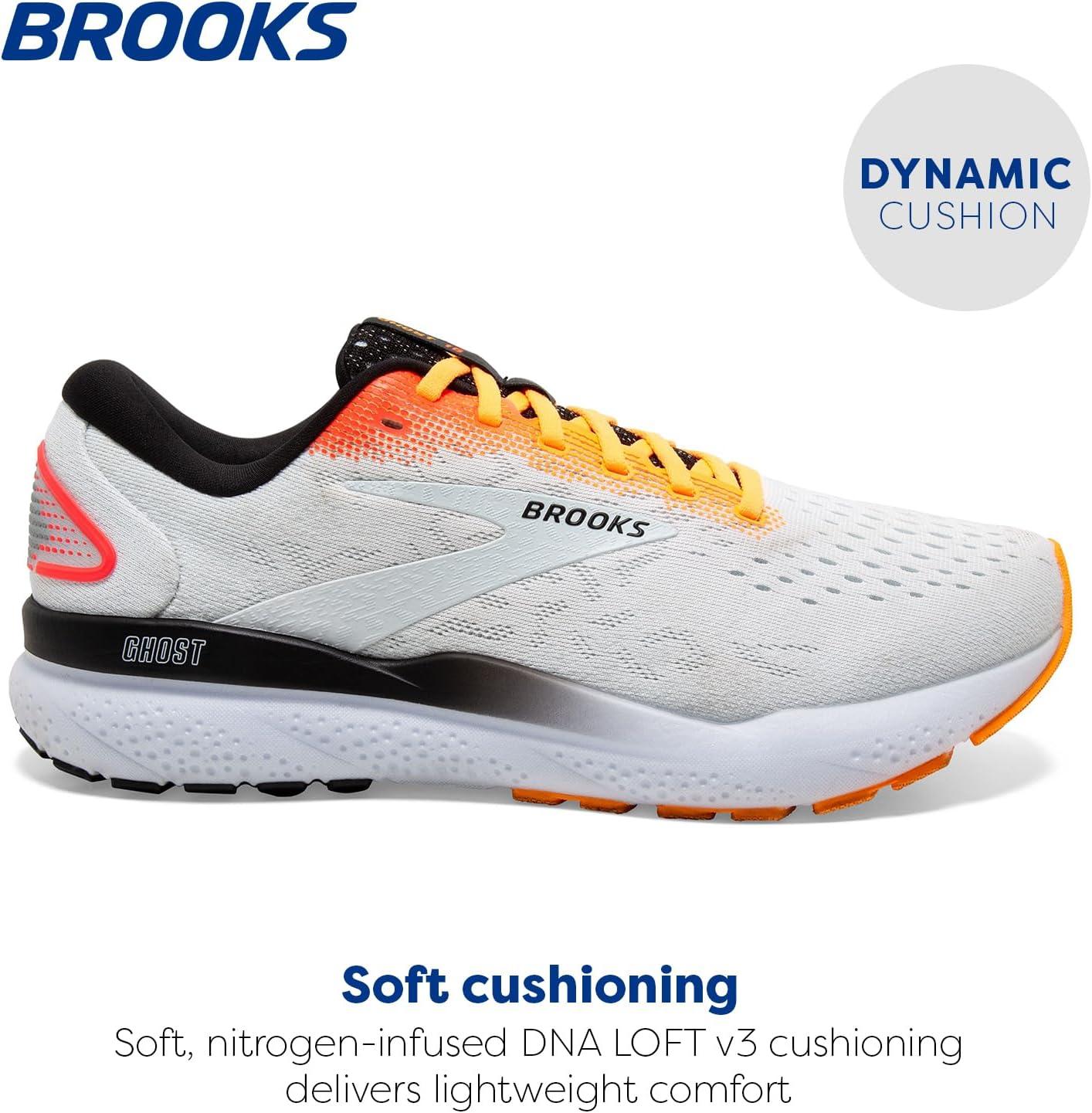 image:imageBrooks Mens Ghost 16 Neutral Running ShoeWhiteIllusionCoral