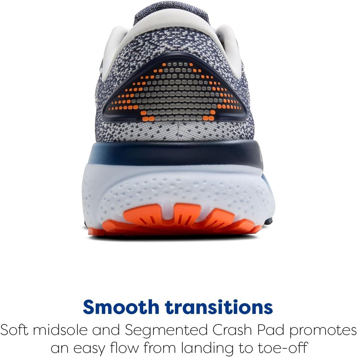 image:imageBrooks Mens Ghost 16 Neutral Running ShoeWhitePeacoatOrange