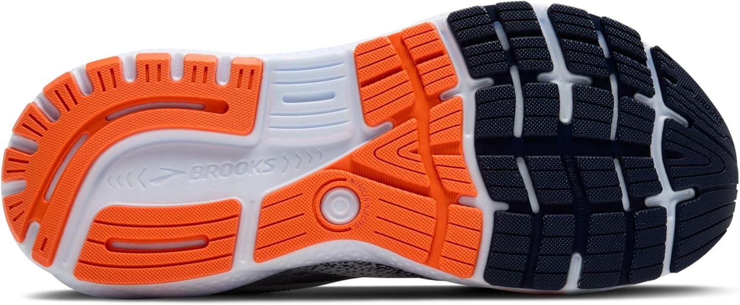 image:imageBrooks Mens Ghost 16 Neutral Running ShoeWhitePeacoatOrange