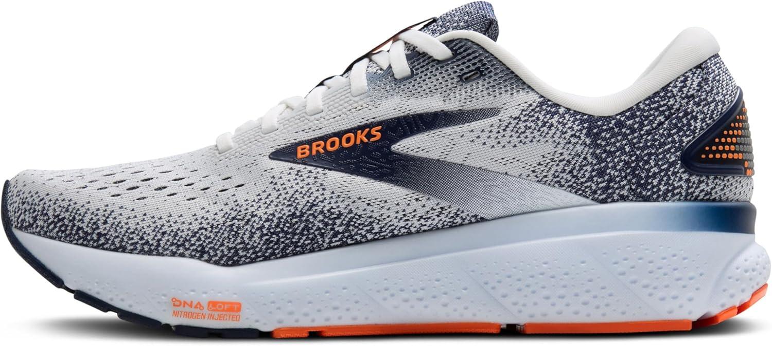 image:imageBrooks Mens Ghost 16 Neutral Running ShoeWhitePeacoatOrange