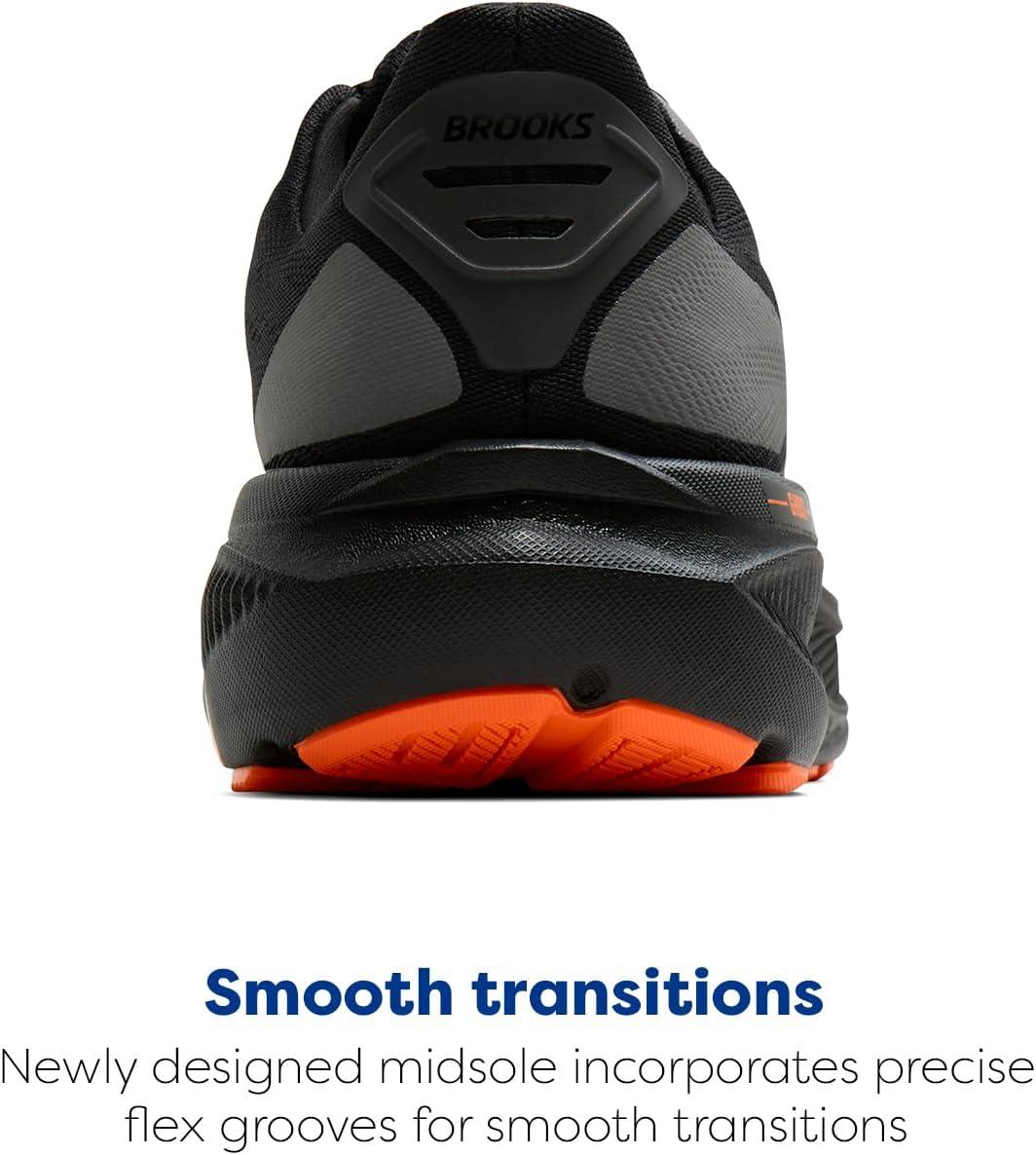 image:imageBrooks Mens Ghost 17 Neutral Running ShoeBlackOrange