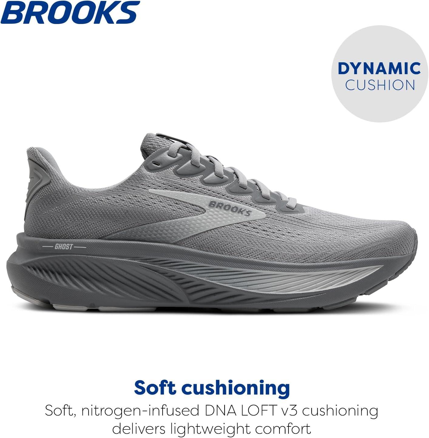 image:imageBrooks Mens Ghost 17 Neutral Running ShoePrimer GrayOyster Mushroom