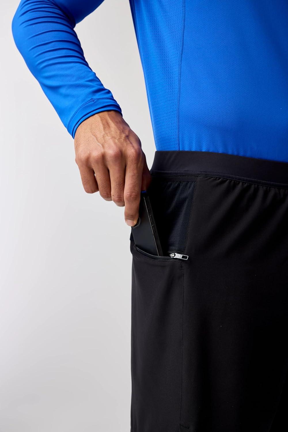image:imageBrooks Mens Journey 7 2in1 Short Running Shorts Supportive Boxer Liner Secure Storage amp Adjustable FitBlack