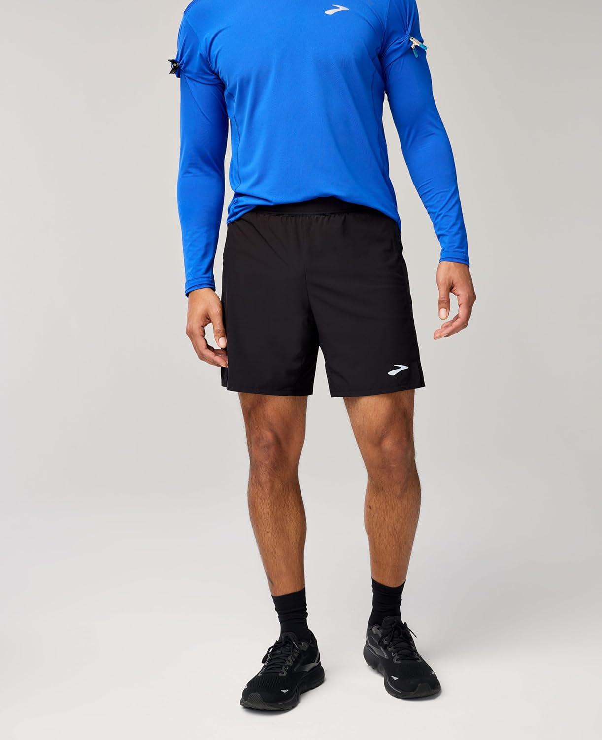 image:imageBrooks Mens Journey 7 2in1 Short Running Shorts Supportive Boxer Liner Secure Storage amp Adjustable FitBlack