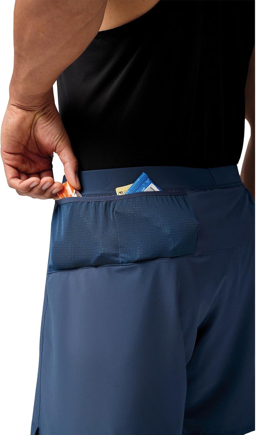 image:imageBrooks Mens Journey 7 2in1 Short Running Shorts Supportive Boxer Liner Secure Storage amp Adjustable FitBlue Slate