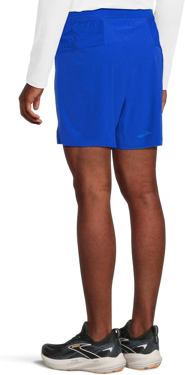 image:imageBrooks Mens Journey 7 2in1 Short Running Shorts Supportive Boxer Liner Secure Storage amp Adjustable FitNeo Blue