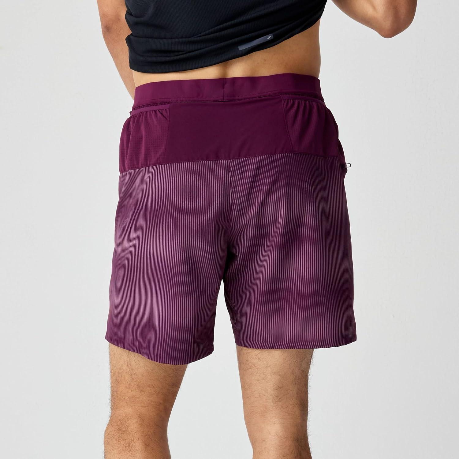 image:imageBrooks Mens Journey 7 2in1 Short Running Shorts Supportive Boxer Liner Secure Storage amp Adjustable FitSonic Burgundy
