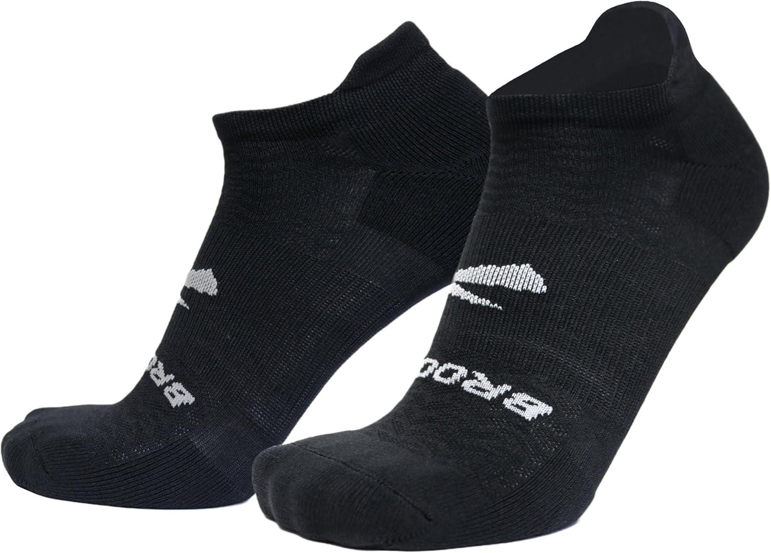 image:imageBrooks RunIn No Show Socks I Men amp Women Performance Athletic Running Socks I Comfort Fit 3Pack SetBlack