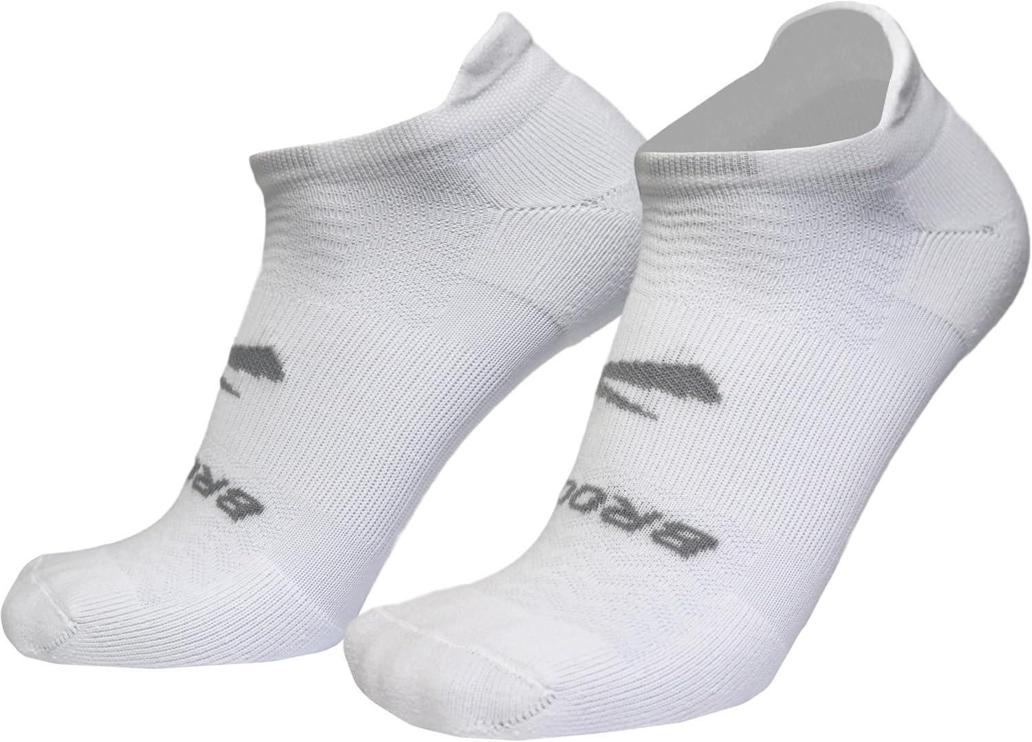 image:imageBrooks RunIn No Show Socks I Men amp Women Performance Athletic Running Socks I Comfort Fit 3Pack SetWhite