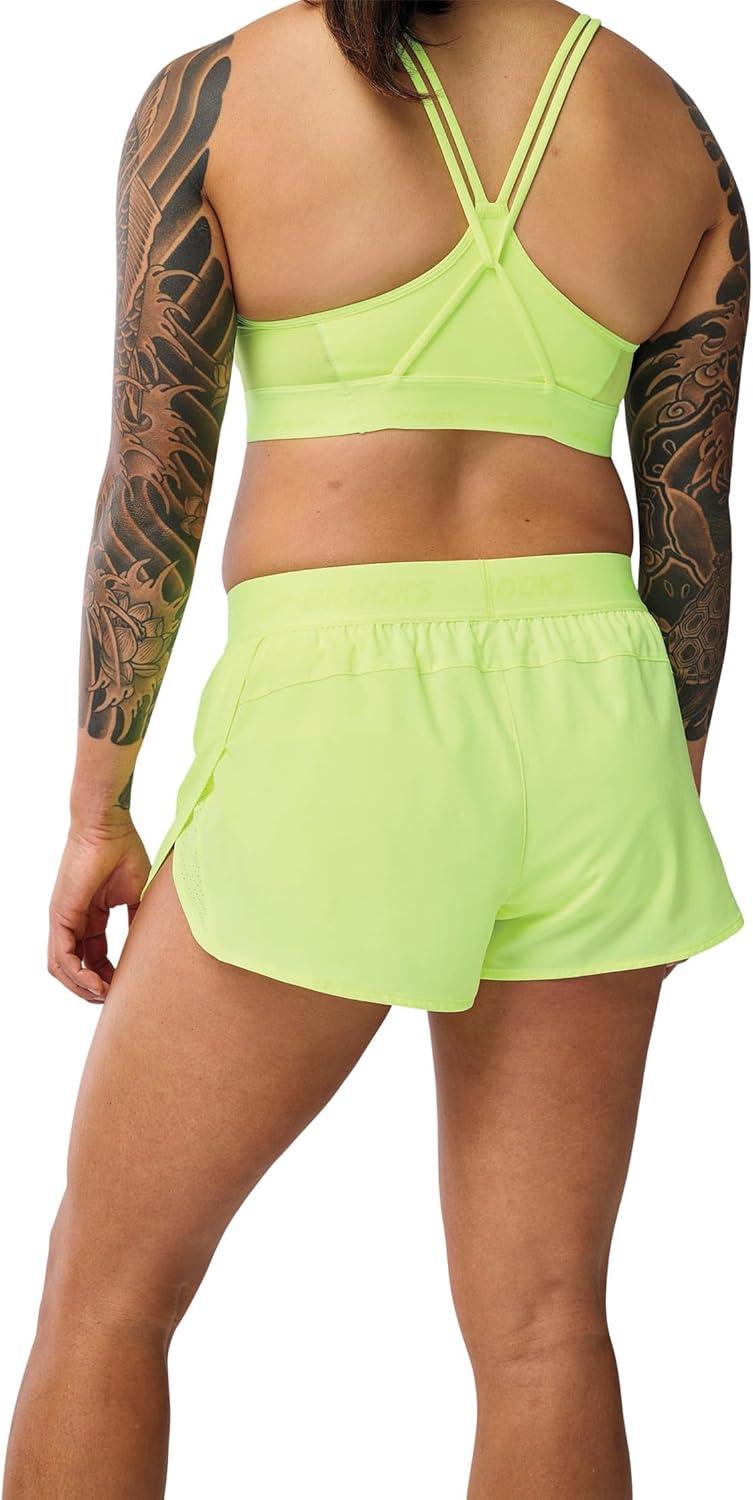 image:imageBrooks Womens Breakaway 25 ShortsNeo Yellow