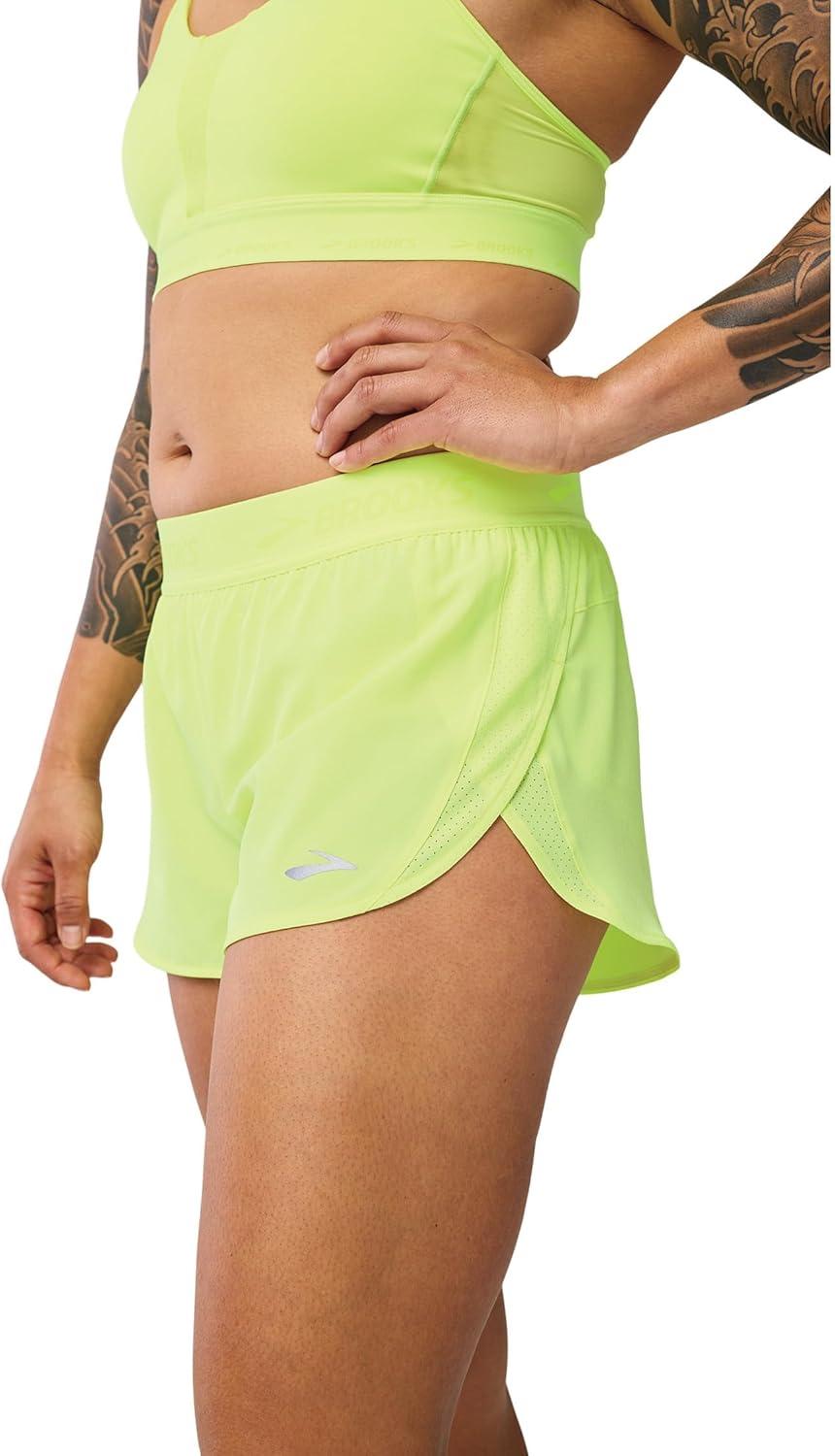 image:imageBrooks Womens Breakaway 25 ShortsNeo Yellow