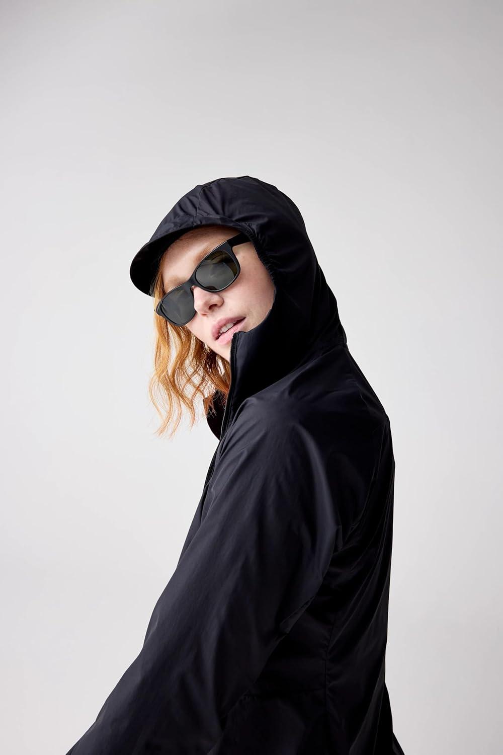 image:imageBrooks Womens Canopy Packable Jacket Wind amp WaterResistant Running Layer UPF 50 UVAUVB Sun Protection amp ReflectivityBlack