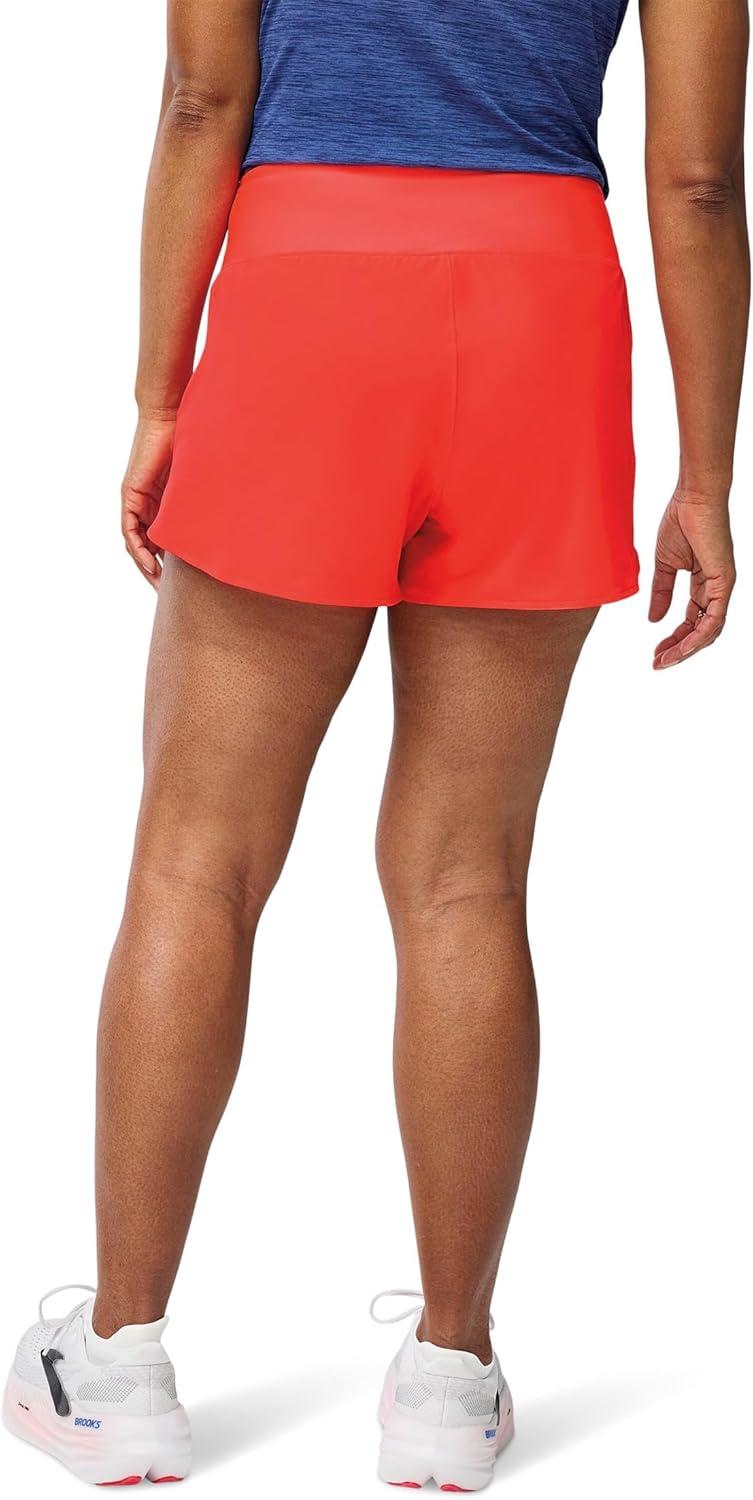 image:imageBrooks Womens Chaser 3 Short 20 HighRise Athletic Shorts with Adjustable Waistband Secure Storage amp Stretch FabricNeo Cayenne
