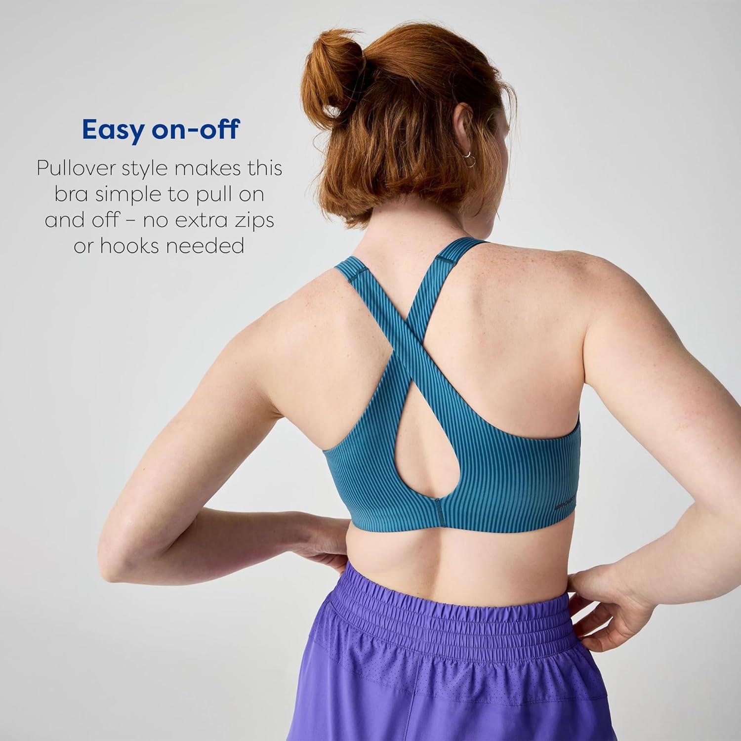 image:imageBrooks Womens Chaser Padded Bra Medium Impact Soft Stretch Fabric for Sports Running Training amp Everyday WearSonic Cosmo