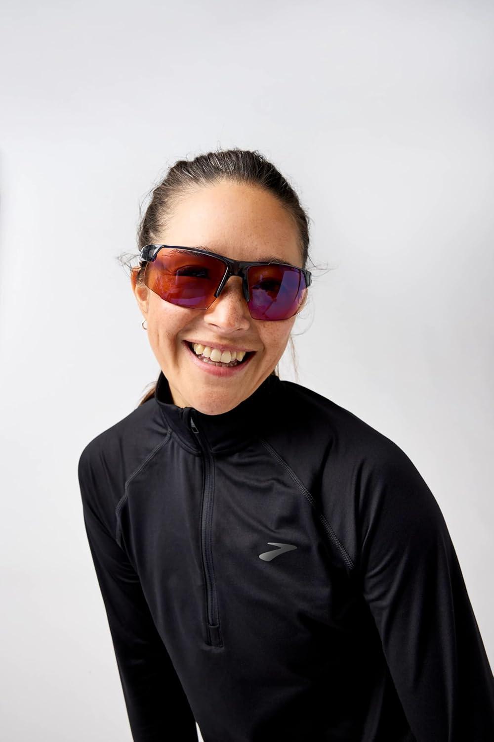 image:imageBrooks Womens Dash 12 Zip 30 Long Sleeve Running Top UPF 50 Sun Protection Soft SweatWicking Fabric amp Watch WindowBlack