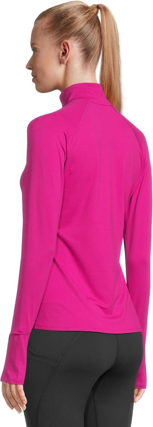 image:imageBrooks Womens Dash 12 Zip 30 Long Sleeve Running Top UPF 50 Sun Protection Soft SweatWicking Fabric amp Watch WindowMagenta