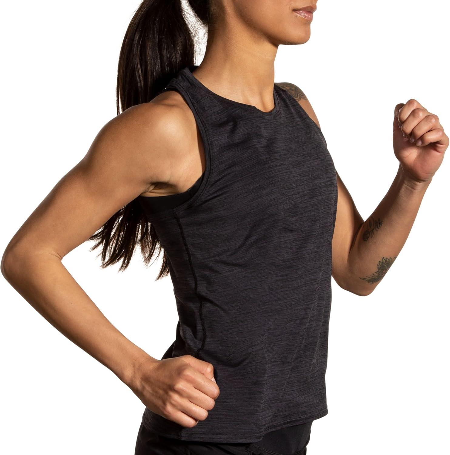 image:imageBrooks Womens Luxe Tank QuickDry Sleeveless Running Top with UPF 50 ButterySoft Fabric amp Breathable Comfort for Workouts amp Training Sessions