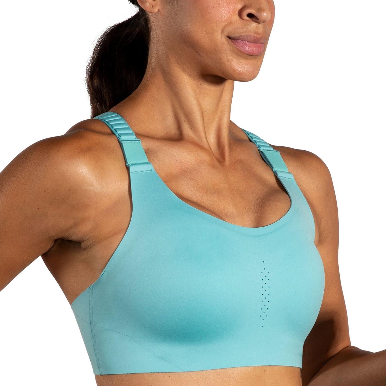 image:imageBrooks Womens Racerback 20 Sports Bra for High Impact Running Workouts amp Sports with Maximum SupportAqua