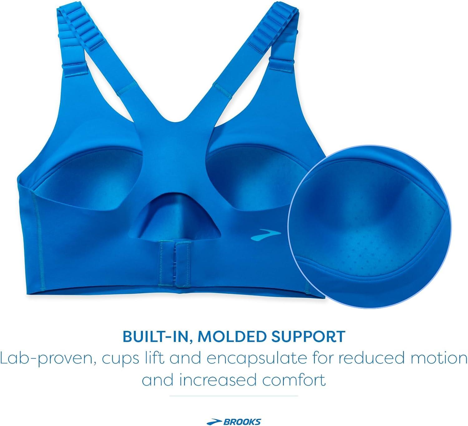 image:imageBrooks Womens Racerback 20 Sports Bra for High Impact Running Workouts amp Sports with Maximum SupportAzure Blue