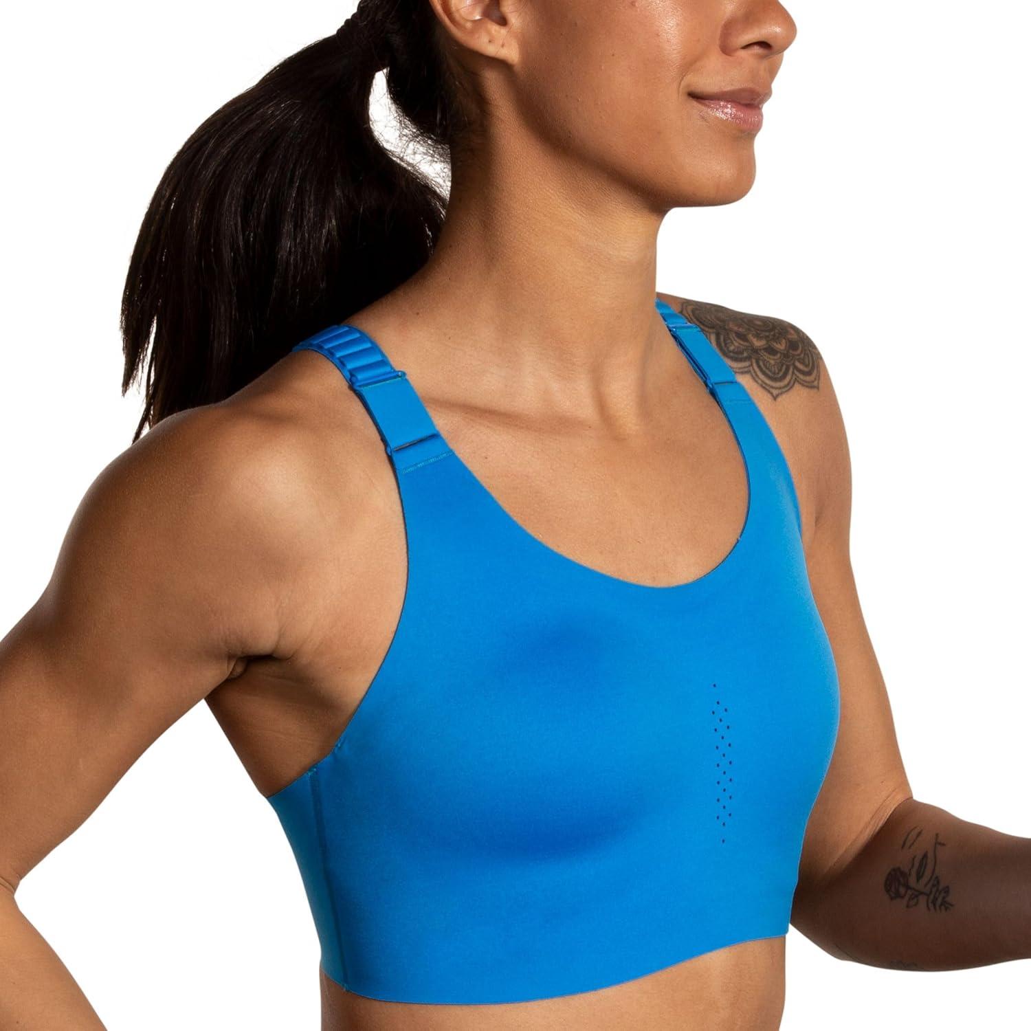 image:imageBrooks Womens Racerback 20 Sports Bra for High Impact Running Workouts amp Sports with Maximum SupportAzure Blue