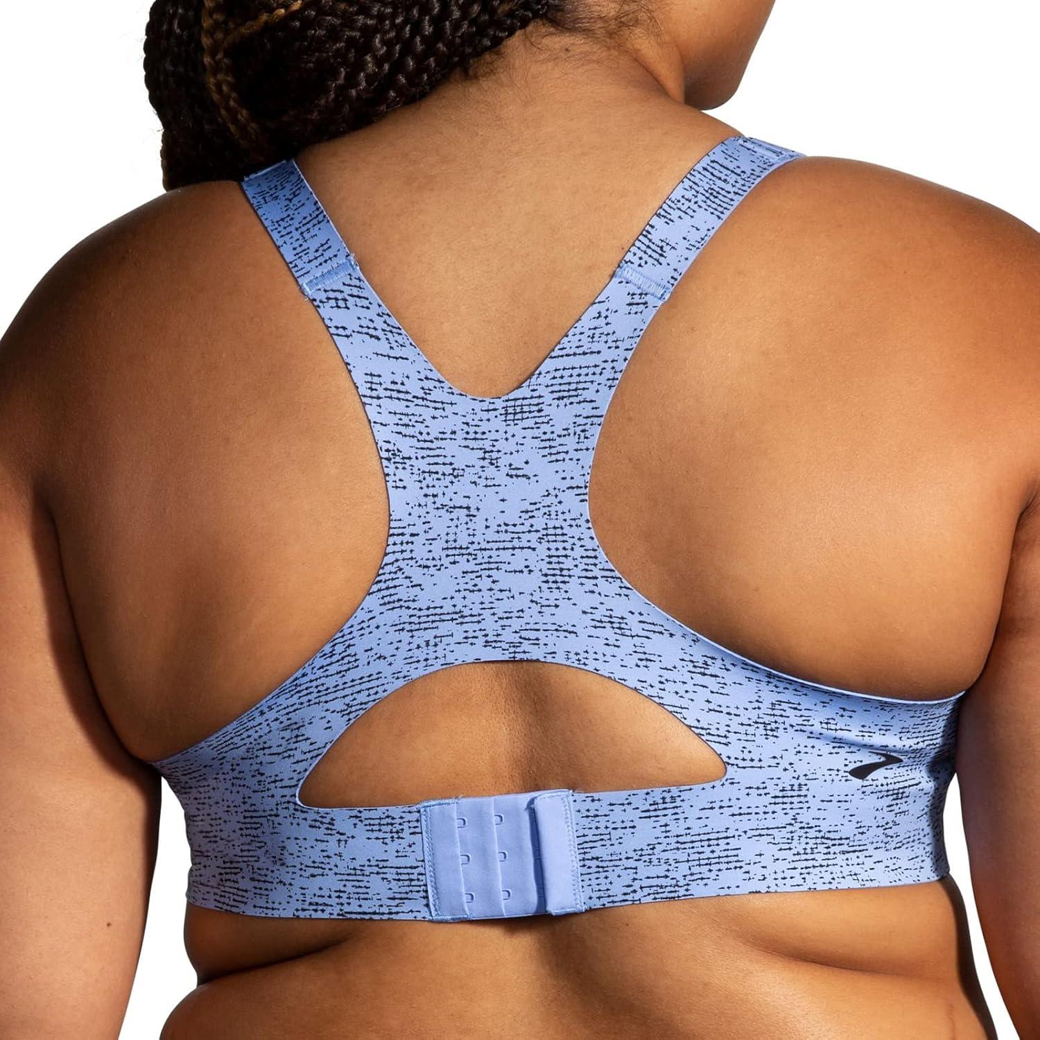 image:imageBrooks Womens Racerback 20 Sports Bra for High Impact Running Workouts amp Sports with Maximum SupportBlue Lavender Terrain Print