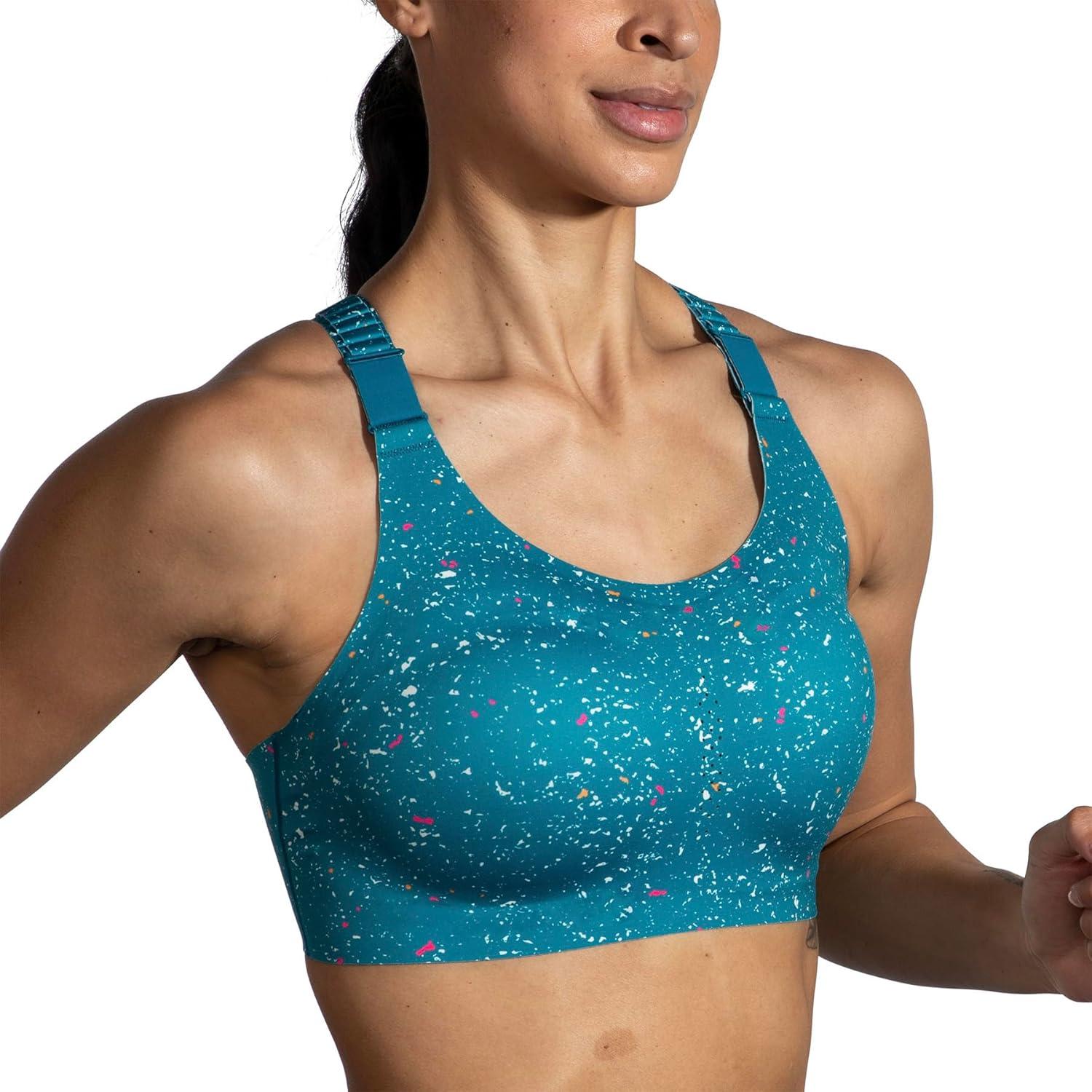 image:imageBrooks Womens Racerback 20 Sports Bra for High Impact Running Workouts amp Sports with Maximum SupportLagoon Speckle Print