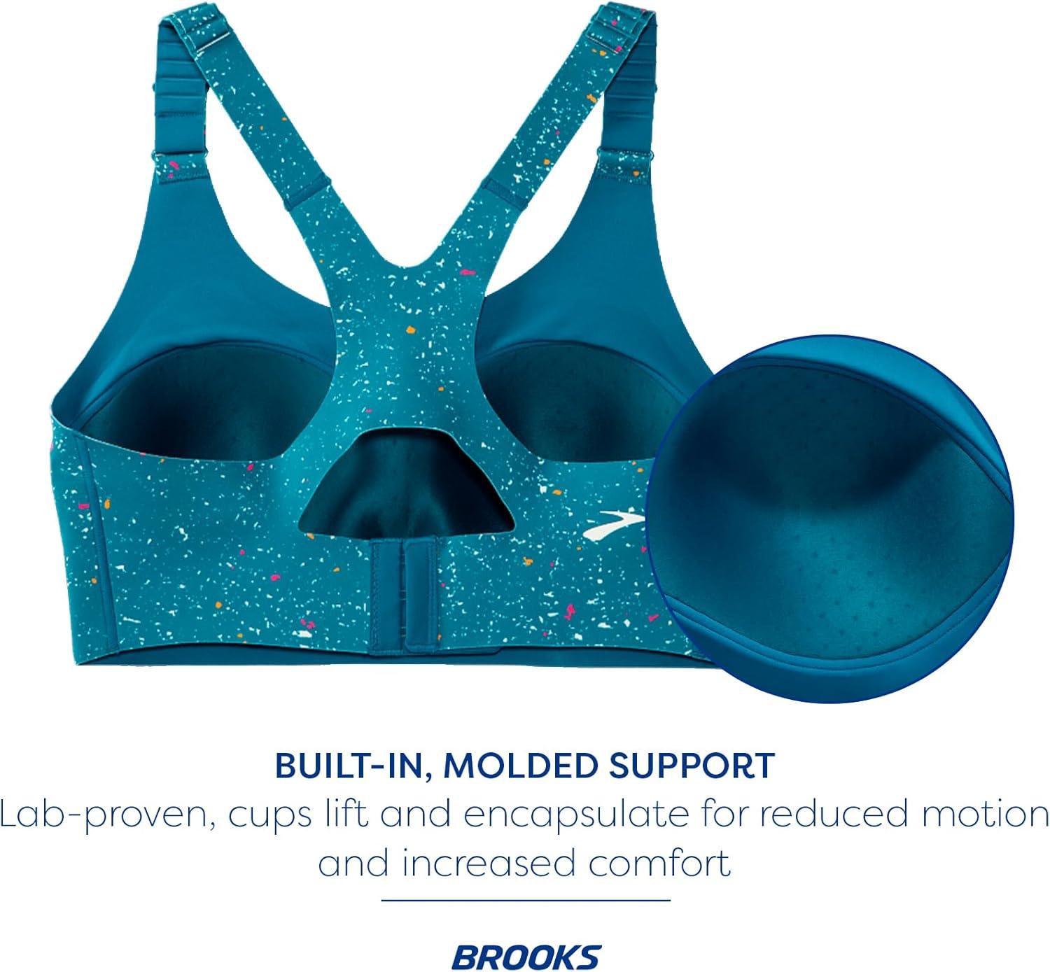 image:imageBrooks Womens Racerback 20 Sports Bra for High Impact Running Workouts amp Sports with Maximum SupportLagoon Speckle Print