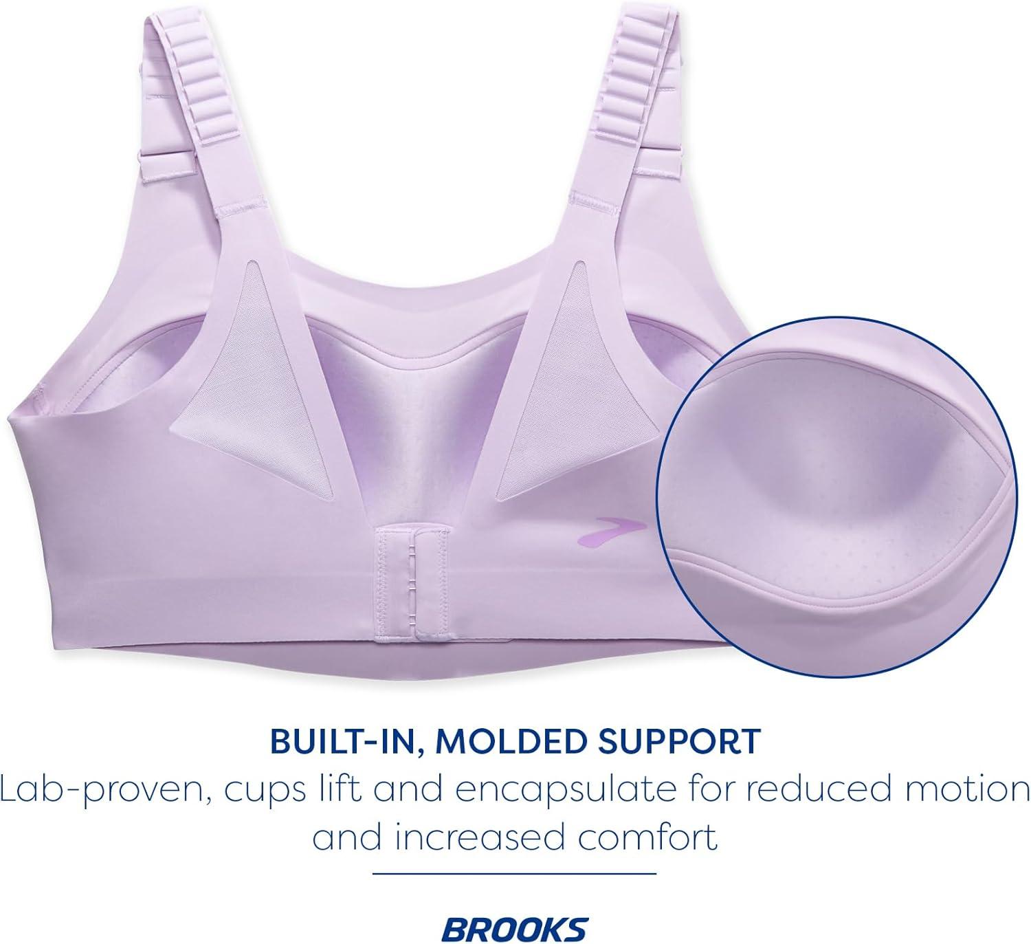 image:imageBrooks Womens Racerback 20 Sports Bra for High Impact Running Workouts amp Sports with Maximum SupportLt Purple