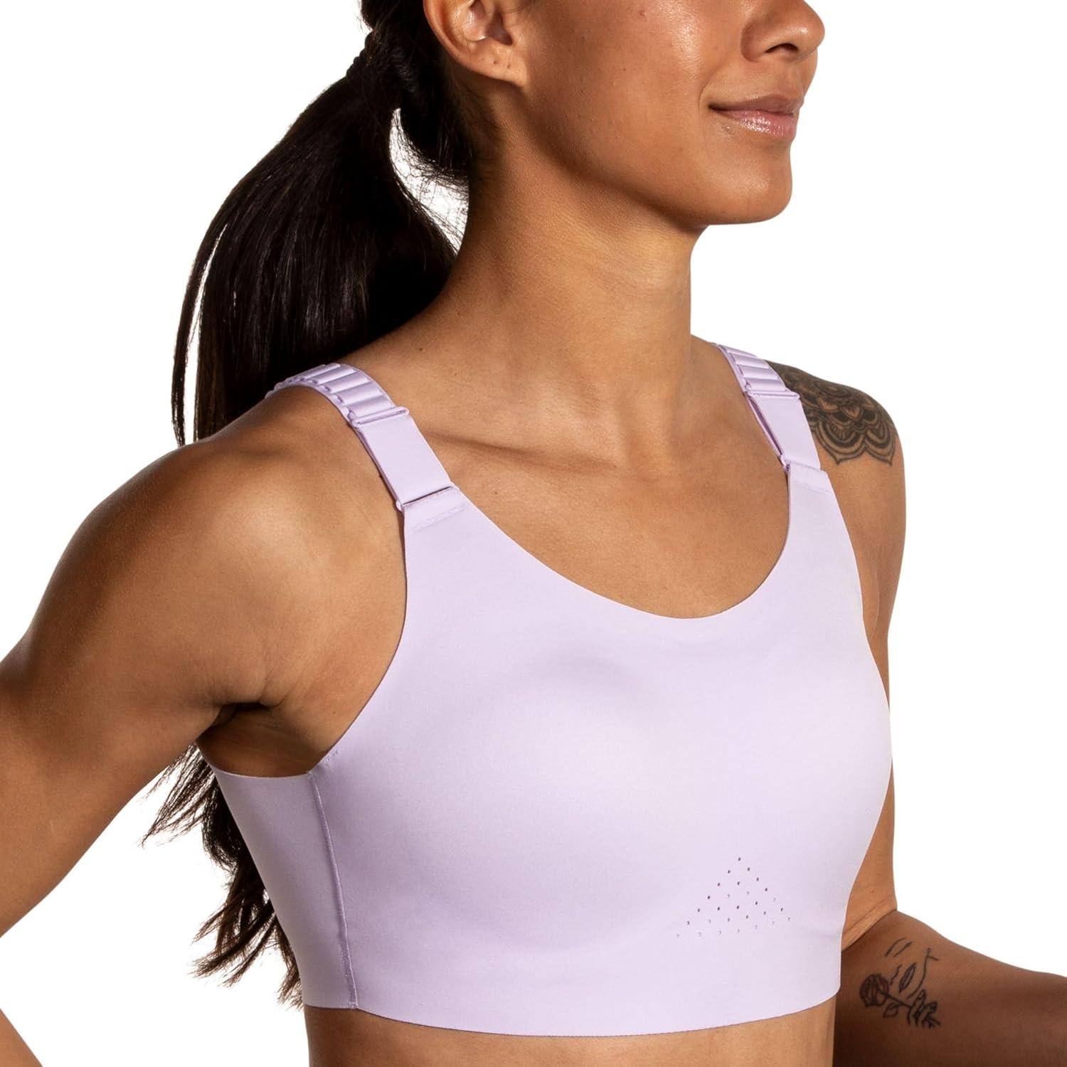 image:imageBrooks Womens Racerback 20 Sports Bra for High Impact Running Workouts amp Sports with Maximum SupportLt Purple