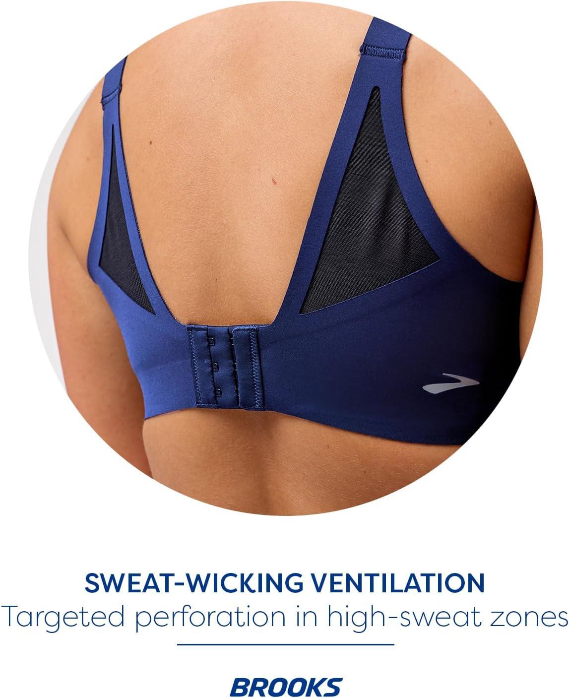 image:imageBrooks Womens Racerback 20 Sports Bra for High Impact Running Workouts amp Sports with Maximum SupportMidnightBlack