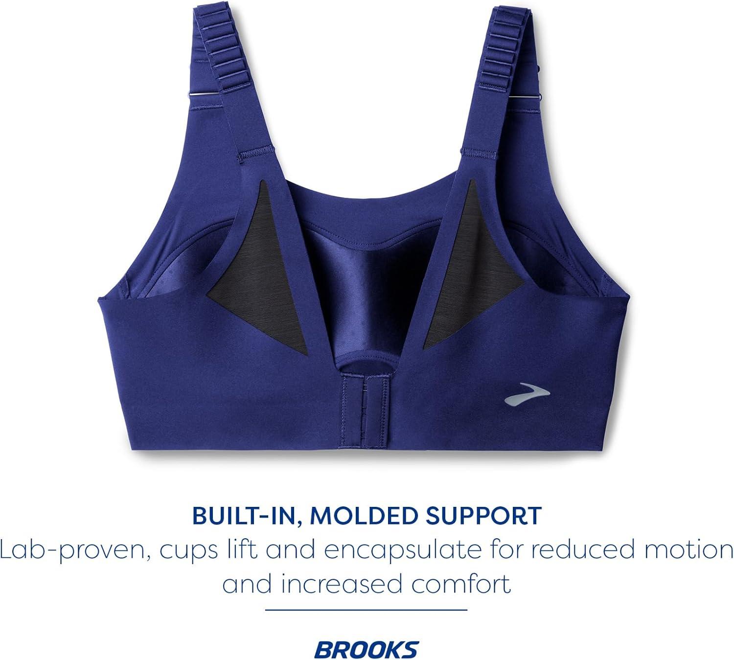 image:imageBrooks Womens Racerback 20 Sports Bra for High Impact Running Workouts amp Sports with Maximum SupportMidnightBlack