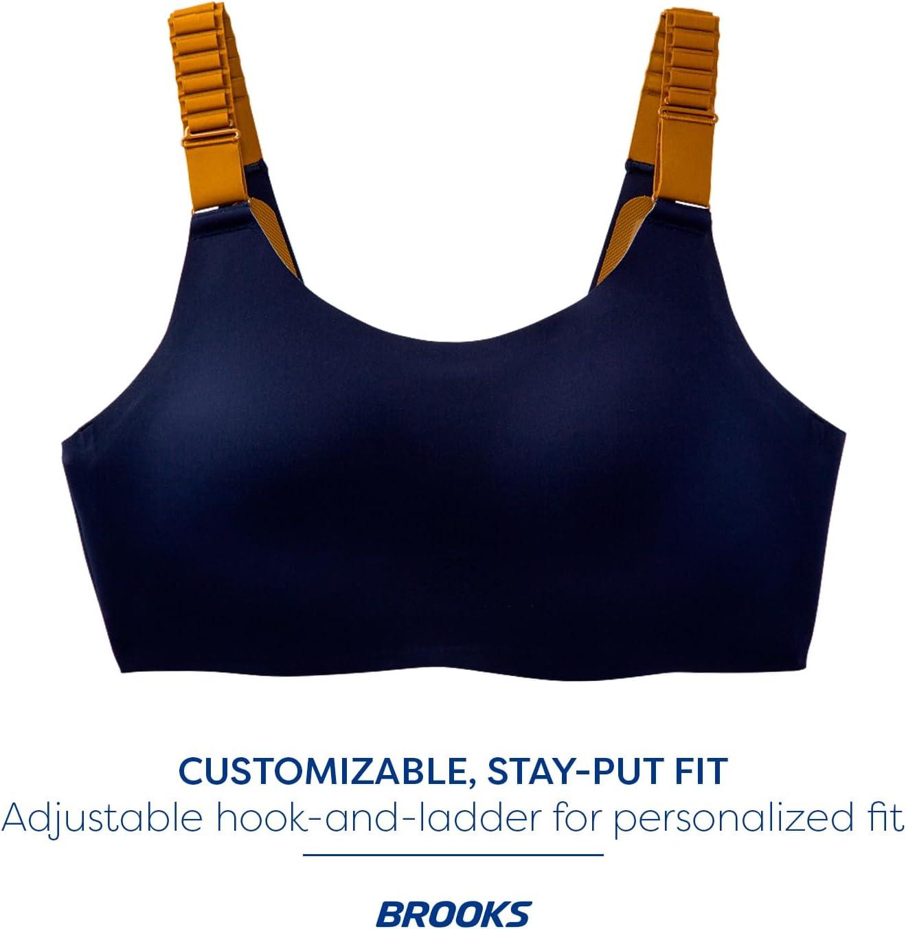 image:imageBrooks Womens Racerback 20 Sports Bra for High Impact Running Workouts amp Sports with Maximum SupportNavyBurnt OliveIce Blue