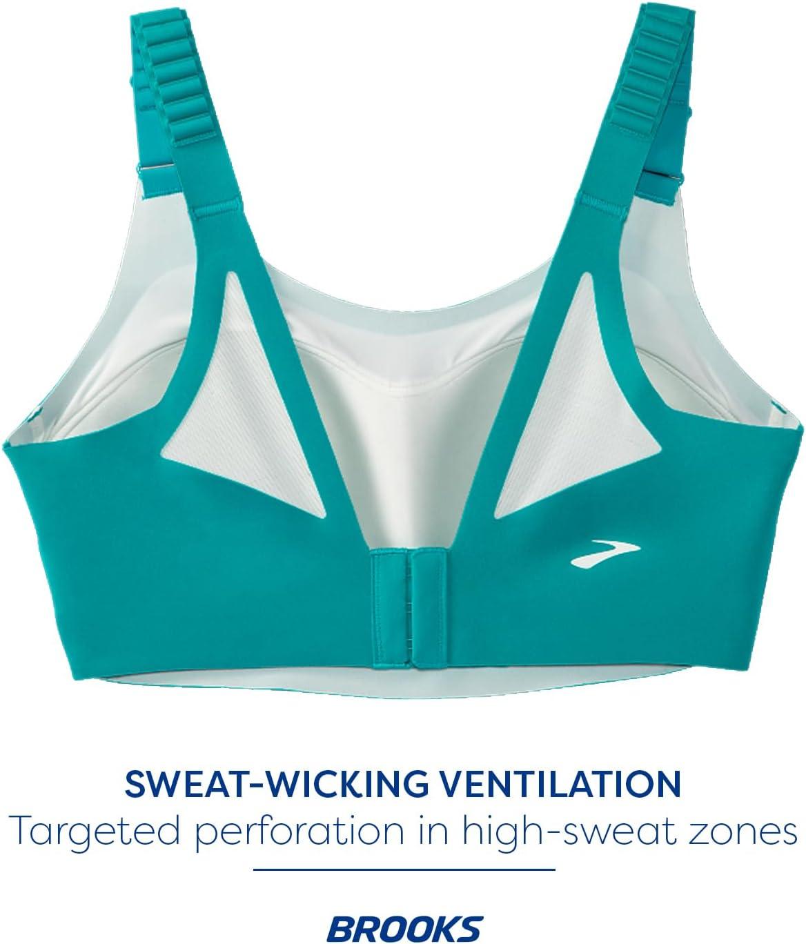 image:imageBrooks Womens Racerback 20 Sports Bra for High Impact Running Workouts amp Sports with Maximum SupportNile GreenLight Mint