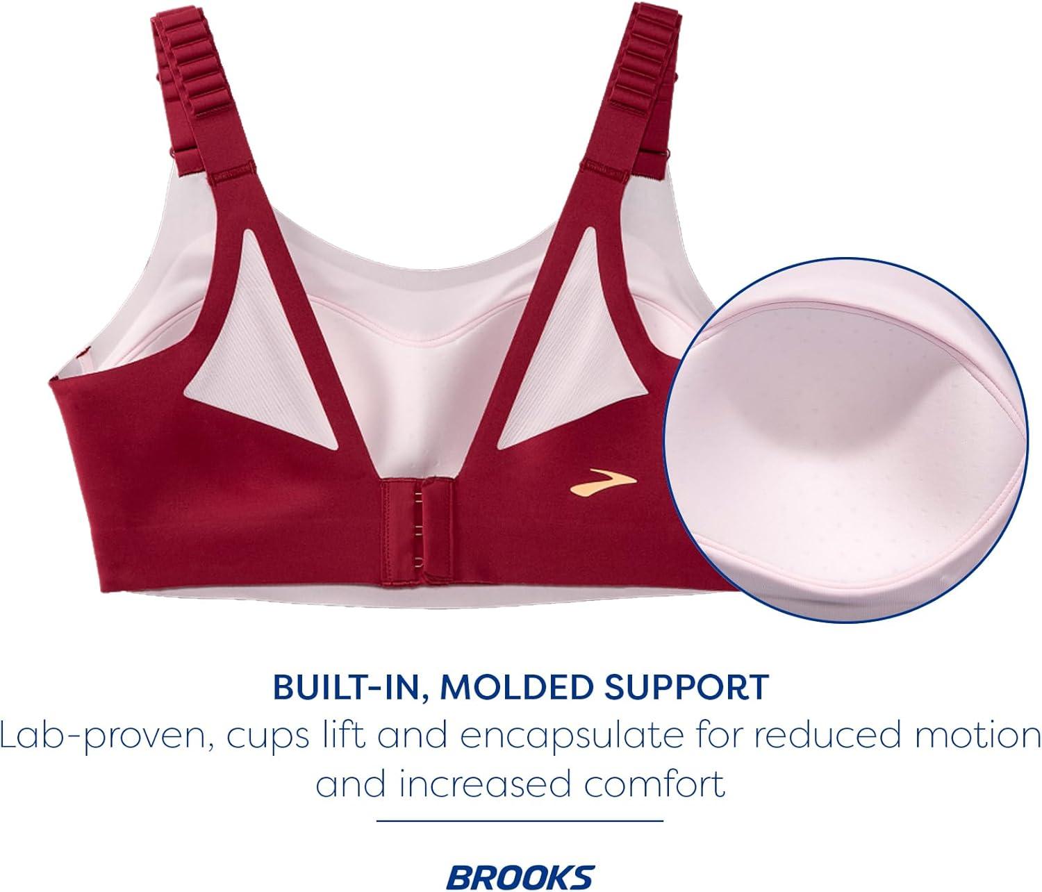 image:imageBrooks Womens Racerback 20 Sports Bra for High Impact Running Workouts amp Sports with Maximum SupportRazzmatazzQuartz