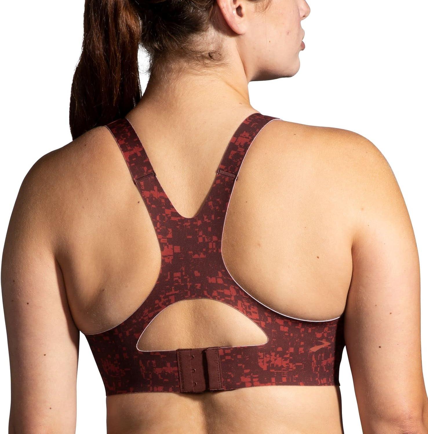 image:imageBrooks Womens Racerback 20 Sports Bra for High Impact Running Workouts amp Sports with Maximum SupportRr Glitch PrintCopper