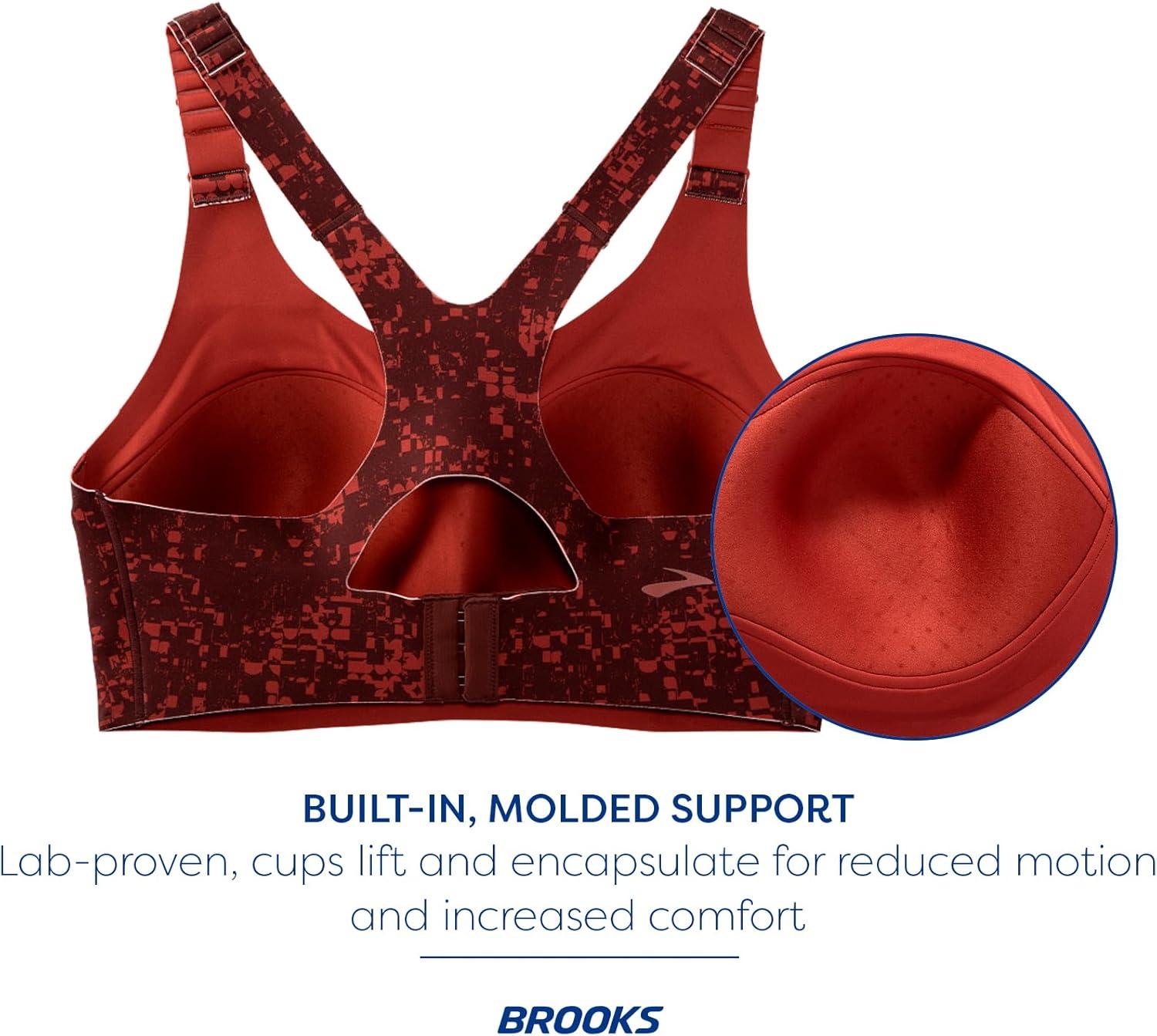 image:imageBrooks Womens Racerback 20 Sports Bra for High Impact Running Workouts amp Sports with Maximum SupportRr Glitch PrintCopper