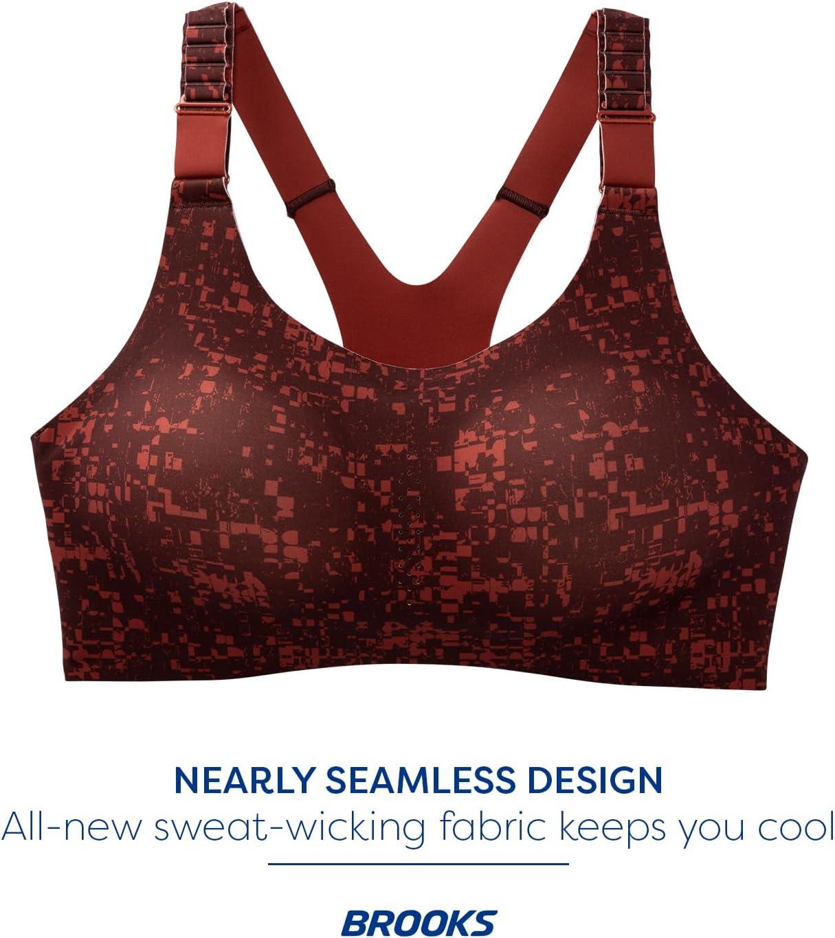 image:imageBrooks Womens Racerback 20 Sports Bra for High Impact Running Workouts amp Sports with Maximum SupportRr Glitch PrintCopper