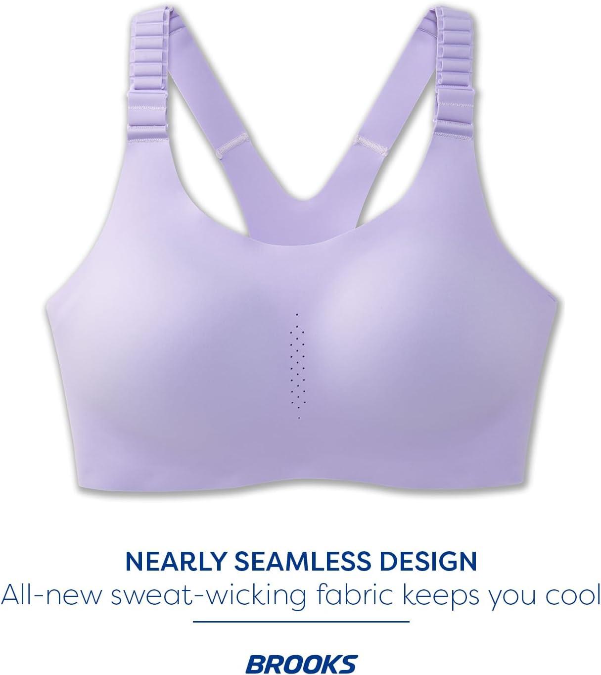 image:imageBrooks Womens Racerback 20 Sports Bra for High Impact Running Workouts amp Sports with Maximum SupportViolet Dash