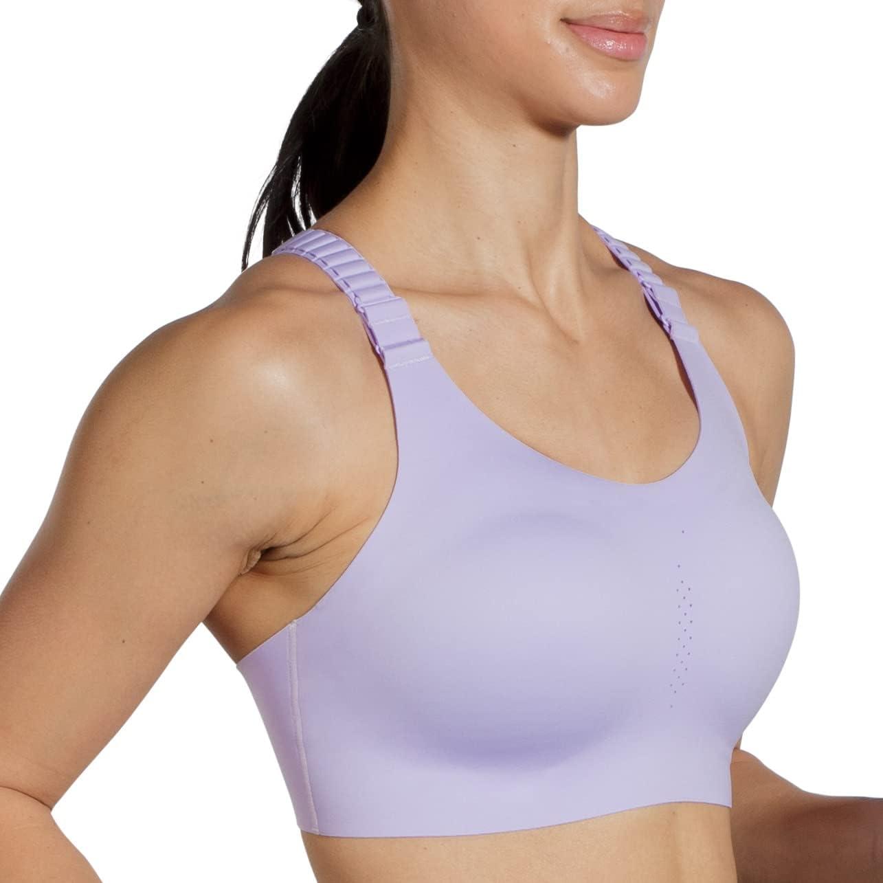 image:imageBrooks Womens Racerback 20 Sports Bra for High Impact Running Workouts amp Sports with Maximum SupportViolet Dash