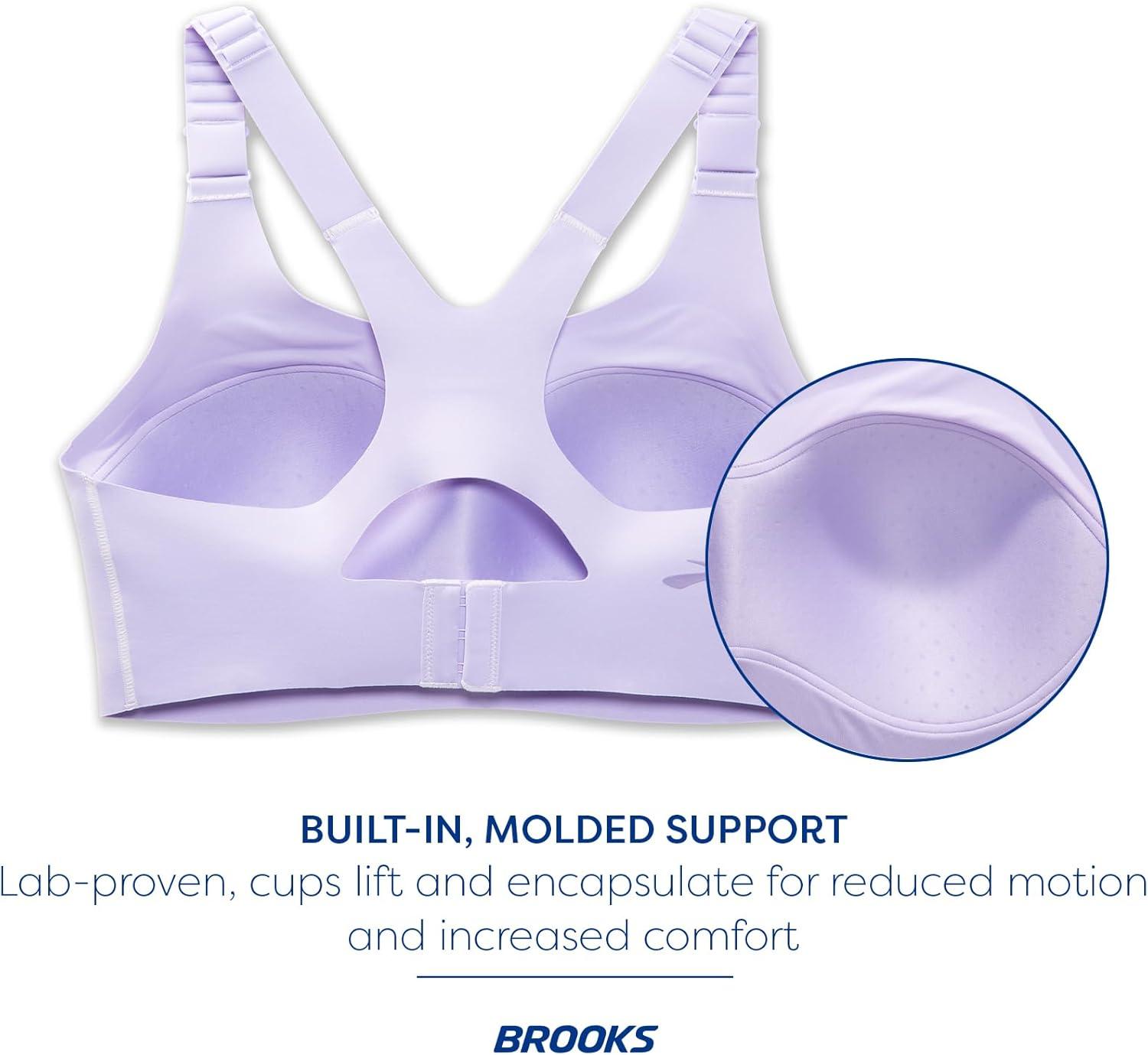 image:imageBrooks Womens Racerback 20 Sports Bra for High Impact Running Workouts amp Sports with Maximum SupportViolet Dash