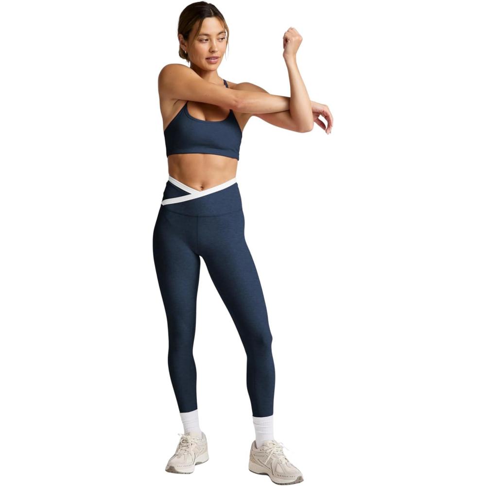 image:imageBeyond Yoga Womens Beyond Yoga Spacedye Outlines High Waisted Midi LeggingsNocturnal Navy